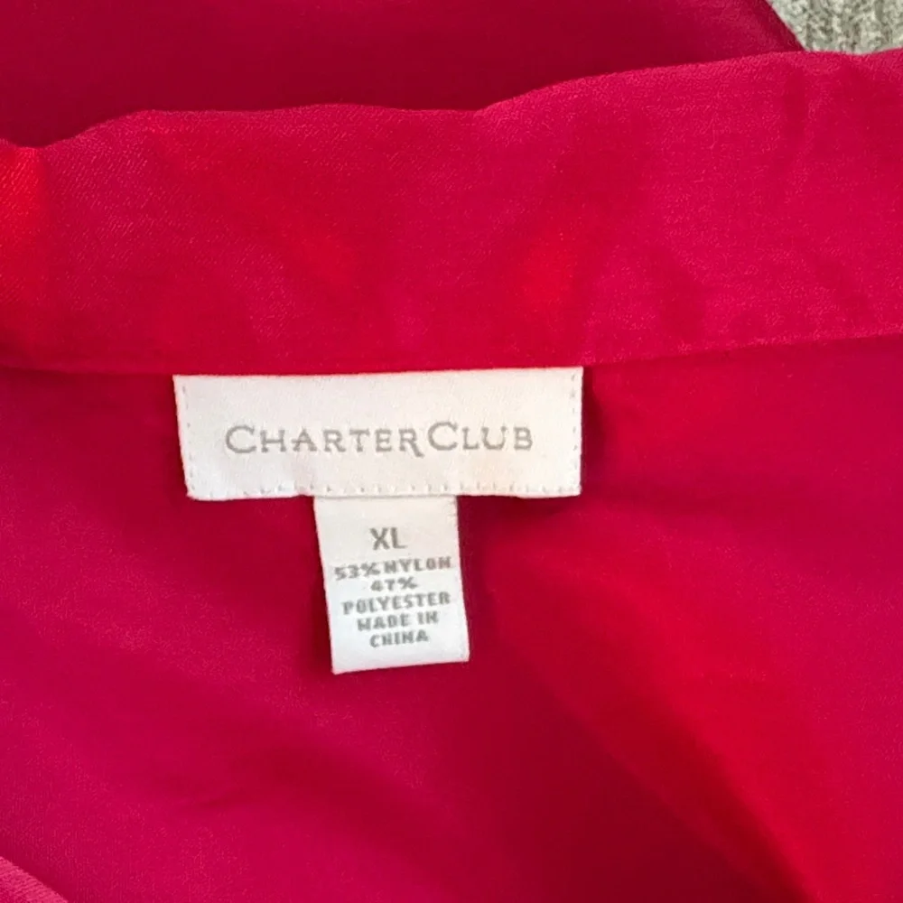 Charter Club Scarlet Button-Up Blouse - Picture 6 of 7